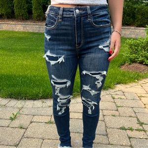 American eagle ripped skinny jeans